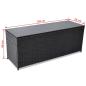 Preview: Garden-Auflagenbox Schwarz 150x50x60 cm Poly Rattan