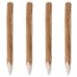 Preview: ARDEBO.de - Zaunpfosten mit Spitzen Enden 4 Stk. Haselholz 90 cm