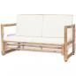 Preview: ARDEBO.de - 2-Sitzer Gartensofa mit Polstern Bambus