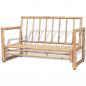 Preview: 4-tlg. Garten-Lounge-Set mit Auflagen Bambus
