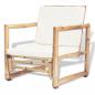 Preview: 4-tlg. Garten-Lounge-Set mit Auflagen Bambus