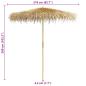 Preview: Bambus-Sonnenschirm mit Bananenblatt-Dach 210 cm
