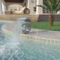 Preview: ARDEBO.de - Pool-Wasserfall Edelstahl 50x30x53 cm Silbern 