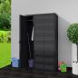 Preview: Gartenschrank mit 4 Regalen Schwarz