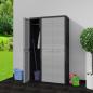 Preview: Gartenschrank mit 4 Regalen Schwarz und Grau