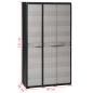 Preview: Gartenschrank mit 4 Regalen Schwarz und Grau