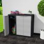 Preview: Gartenschrank mit 2 Regalen Schwarz und Grau