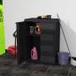 Preview: ARDEBO.de - Gartenschrank mit 1 Regal Schwarz