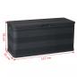 Preview: Gartenbox Schwarz 117×45×56 cm