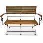 Preview: Gartenbank Klappbar 112 cm Massivholz Akazie