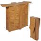 Preview: ARDEBO.de - Klappbarer Bartisch 155x53x105 cm Teak Massiv