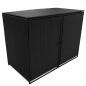 Preview: ARDEBO.de - Mülltonnenbox für 2 Tonnen Poly Rattan Schwarz 148x80x111 cm 