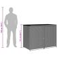 Preview: Mülltonnenbox für 2 Tonnen Poly Rattan Schwarz 148x80x111 cm 