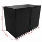 Preview: Mülltonnenbox für 2 Tonnen Poly Rattan Schwarz 148x80x111 cm 