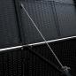 Preview: Mülltonnenbox für 2 Tonnen Poly Rattan Schwarz 148x80x111 cm 