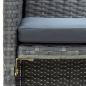 Preview: 2-Sitzer-Gartensofa mit Polstern Grau Poly Rattan