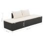Preview: Gartenbett Schwarz 195×60 cm Poly Rattan