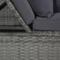 Preview: Garten-Sofabett 200x60 cm Poly Rattan Grau