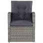 Preview: 6-tlg. Garten-Lounge-Set mit Auflagen Poly Rattan Grau