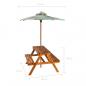 Preview: Kinder-Picknicktisch mit Sonnenschirm 79x90x60 cm Akazienholz