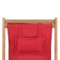 Preview: Strandstuhl Klappbar Stoff und Massivholz Rot