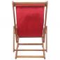Preview: Strandstuhl Klappbar Stoff und Massivholz Rot