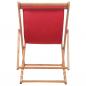 Preview: Strandstuhl Klappbar Stoff und Massivholz Rot
