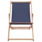 Preview: Strandstuhl Klappbar Stoff und Massivholz Blau