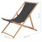 Preview: Strandstuhl Klappbar Stoff und Massivholz Grau