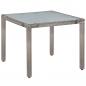 Preview: 5-tlg. Garten-Essgruppe mit Auflagen Poly Rattan Grau
