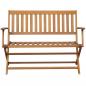 Preview: Gartenbank 120 cm Massivholz Akazie