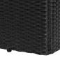 Preview: Sonnenliege mit Polsterauflage Poly Rattan Schwarz