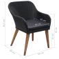Preview: Gartenstühle mit Polstern 2 Stk. Poly Rattan Schwarz 