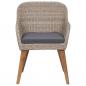 Preview: Gartenstühle mit Polstern 2 Stk. Poly Rattan Braun 