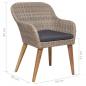 Preview: Gartenstühle mit Polstern 2 Stk. Poly Rattan Braun 