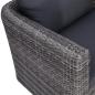Preview: ARDEBO.de - 6-tlg. Garten-Sofagarnitur mit Polstern&Kissen Poly Rattan Grau 