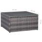 Preview: ARDEBO.de - 5-tlg. Garten-Sofagarnitur mit Polstern & Kissen Poly Rattan Grau 