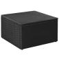 Preview: 3-tlg. Garten-Lounge-Set Poly Rattan Schwarz und Weiß