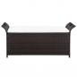 Preview: Truhenbank mit Polster 138 cm Poly Rattan Braun