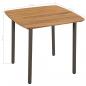 Preview: Couchtisch 80x80x72 cm Massivholz Akazie und Stahl