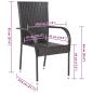 Preview: Stapelbare Gartenstühle 2 Stk. Poly Rattan Braun