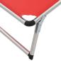 Preview: Sonnenliege Klappbar mit Sonnenschutz Alu und Textilene Rot