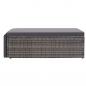 Preview: 2-tlg. Garten-Lounge-Set mit Auflagen Poly Rattan Grau
