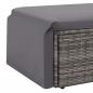 Preview: 2-tlg. Garten-Lounge-Set mit Auflagen Poly Rattan Grau