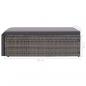 Preview: 2-tlg. Garten-Lounge-Set mit Auflagen Poly Rattan Grau