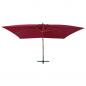 Preview: Ampelshirm mit Holzmast 400x300 cm Bordeauxrot