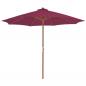 Preview: ARDEBO.de - Sonnenschirm mit Holz-Mast 300 cm Bordeauxrot
