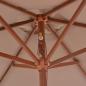 Preview: Sonnenschirm mit Holz-Mast 270 cm Taupe
