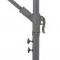 Preview: Ampelschirm mit LED-Leuchten und Stahlmast 300 cm Taupe