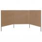 Preview: 3-teiliges Windschutzgewebe 400 x 120 cm Taupe